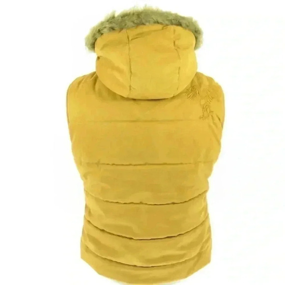 [M] Burton Mustard Rancher Faux Suede  Puffy Vest - Women's - Picture 2 of 13